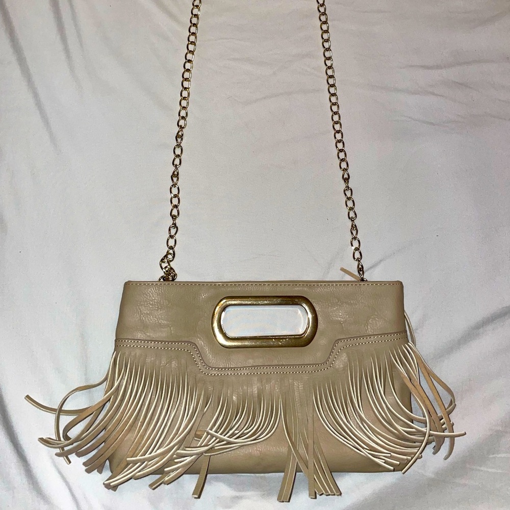 Fringe crossbody handbag